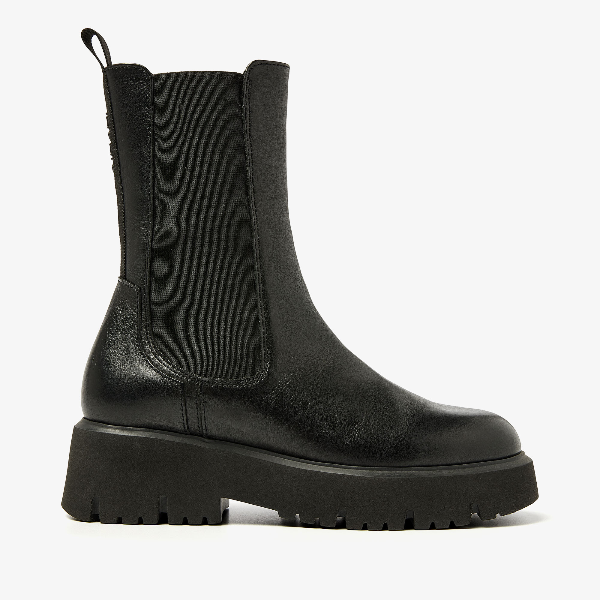 Fashion boots zwart leer dames