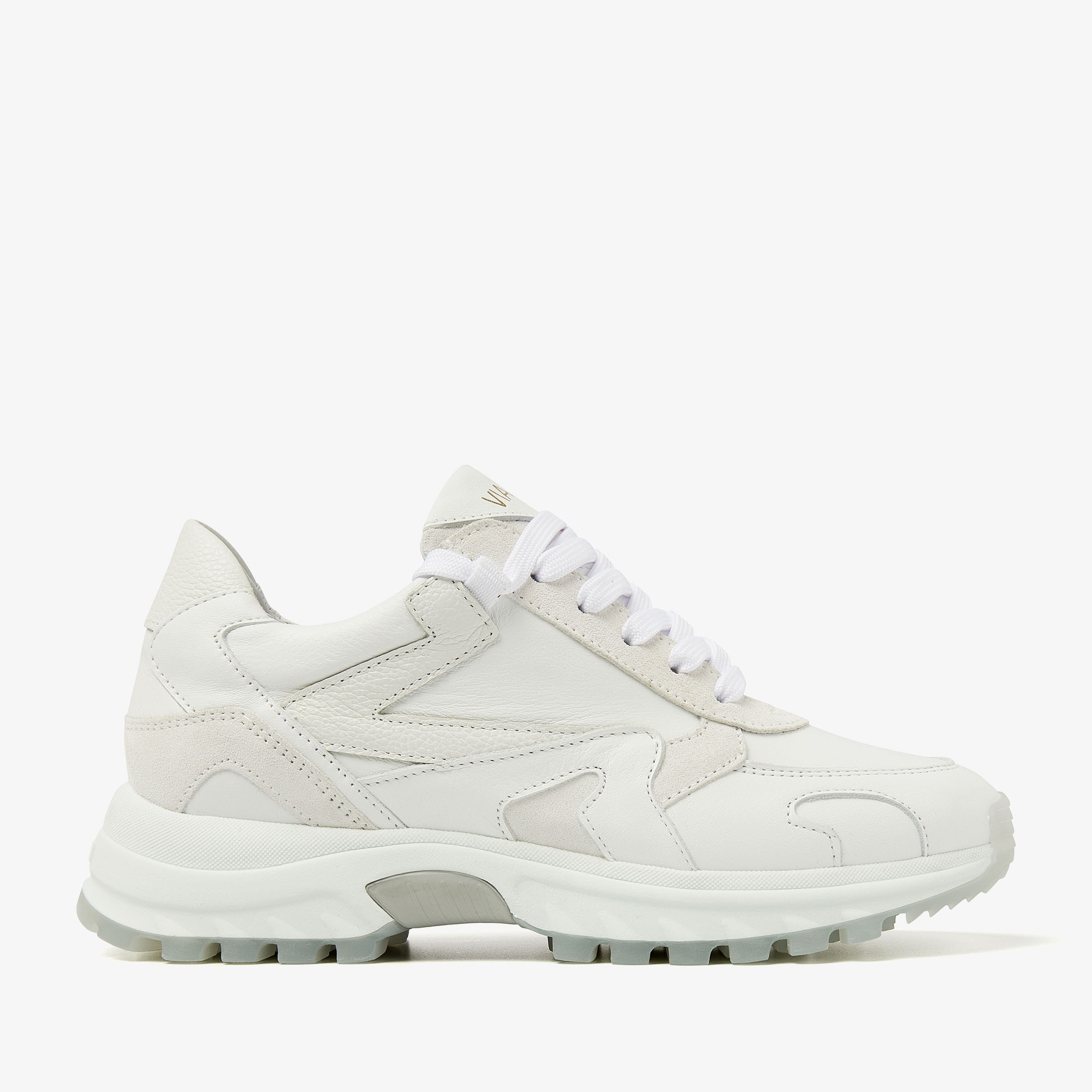 Fashion witte sneakers met dikke zool