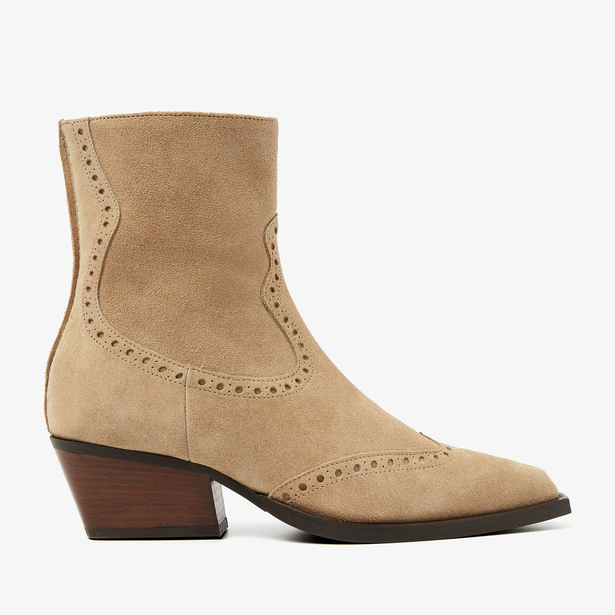 Lage cowboylaarsjes beige sale